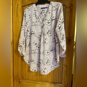 Apt. 9 purple and white blouse size medium. Never worn
